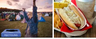 Cardboard recycling bin and paper food trays