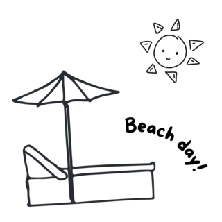 beach day doodles