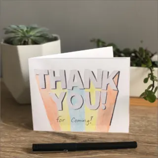 A thank you card