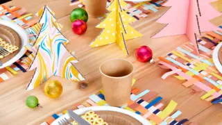 festive holiday dinner table