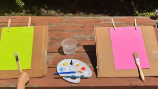 Cardboard tabletop easels